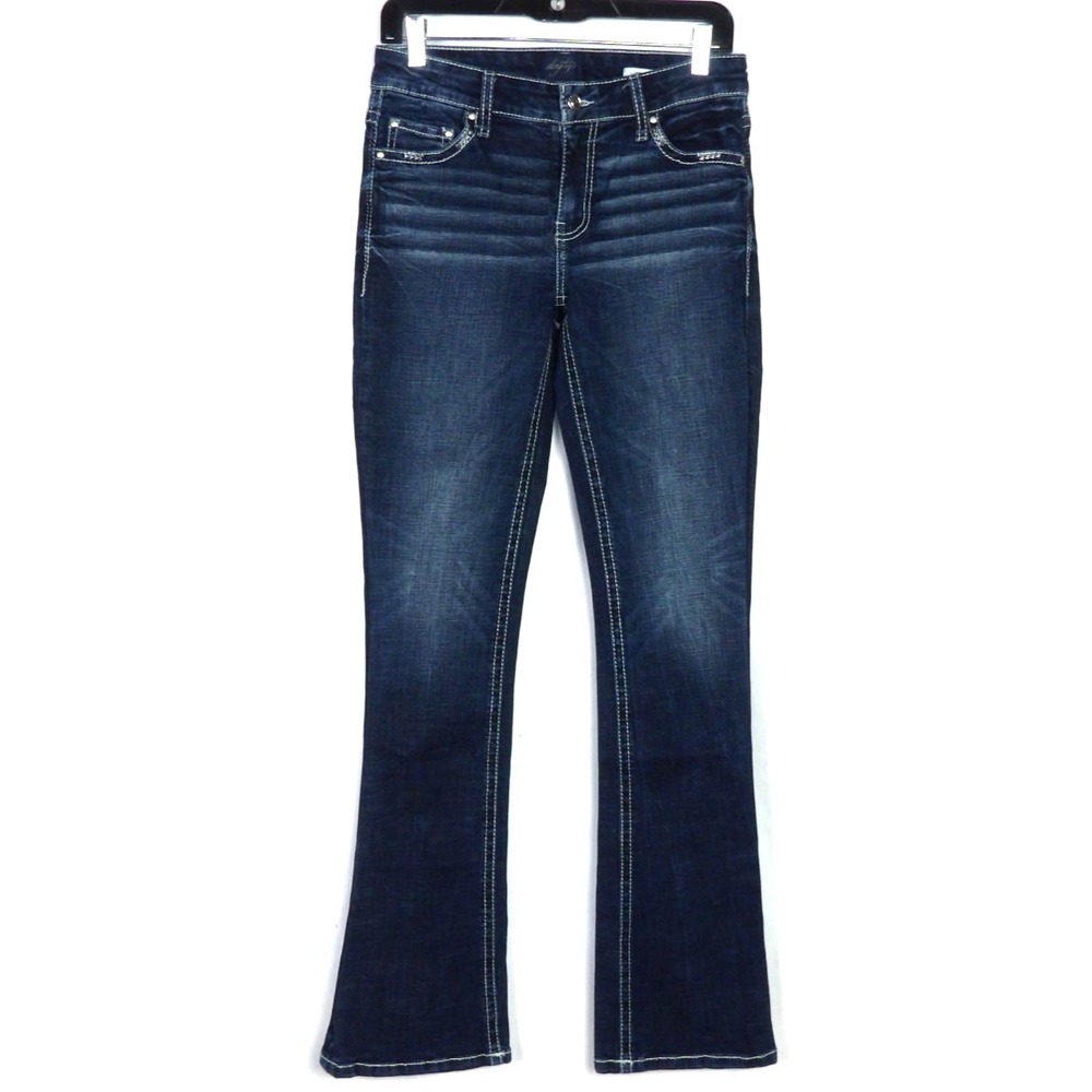DAYTRIP‎ Medium Wash Stretch Mid-Rise VIRGO Boot Cut Denim Jeans Women's 26